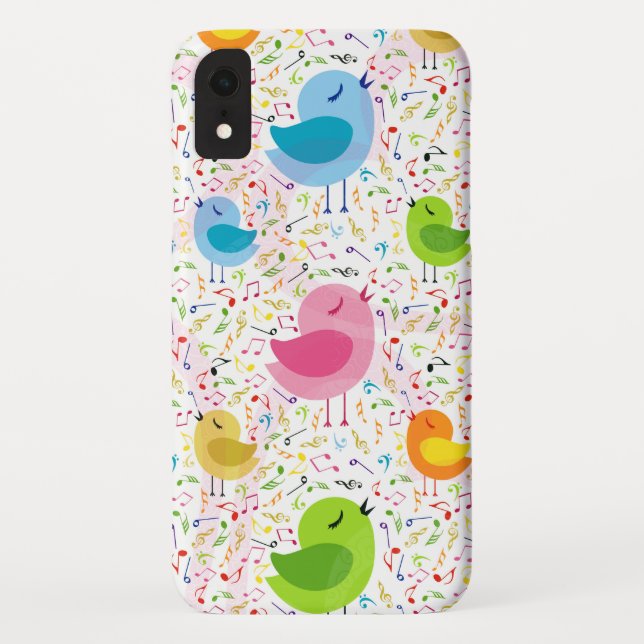 Cute Birds Singing Case-Mate iPhone Case (Back)