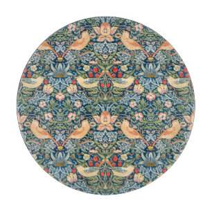 Cute Birds, Strawberry Thief Vintage Art Cutting Board
