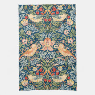 Cute Birds, Strawberry Thief Vintage Art Kitchen Towel