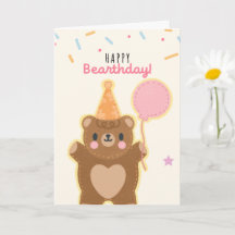 Cute Birthday Bear Themed Funny Pun