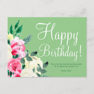 Cute Birthday Bible Verse Postcard