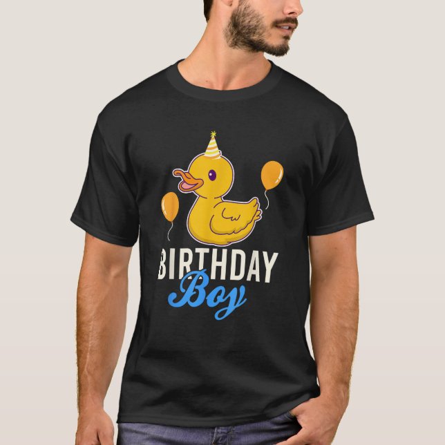Cute Birthday Boy Duck  T-Shirt (Front)