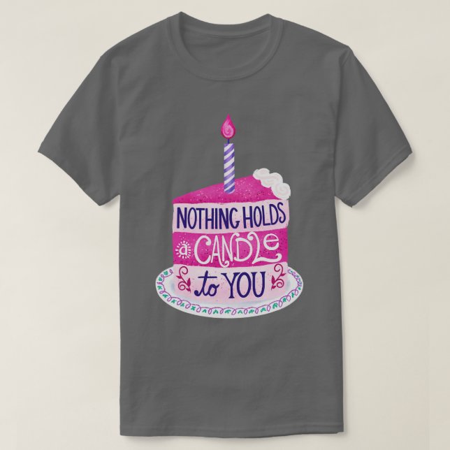 Cute Birthday Cake Slice T-Shirt (Design Front)
