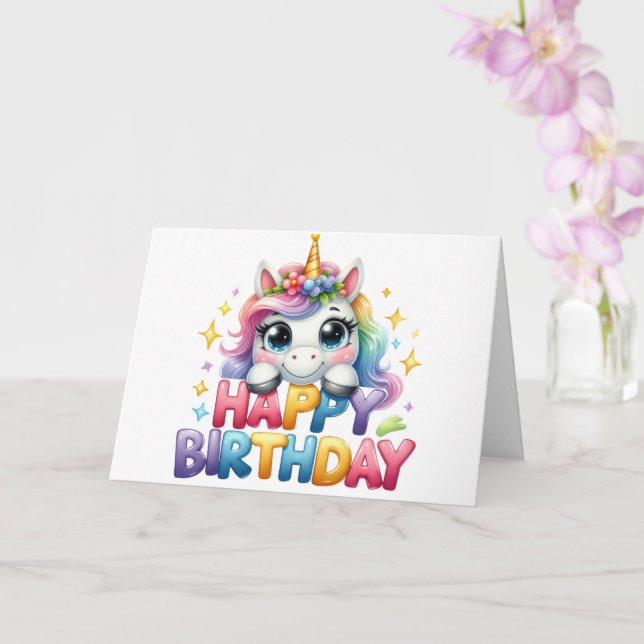 Cute Birthday Card  (Orchid)