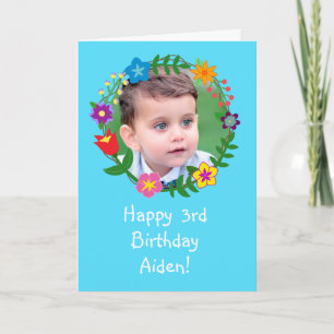 Cute Birthday Card Kids Boys Photo Personalize