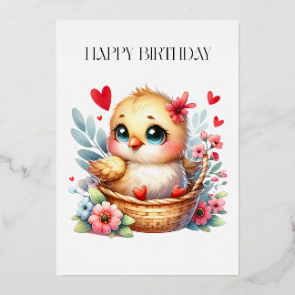 Cute Birthday Chick.