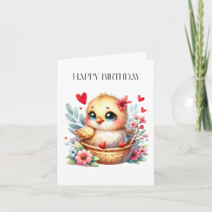 Cute Birthday Chick. Card