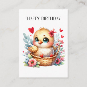 Cute Birthday Chick. Enclosure Card