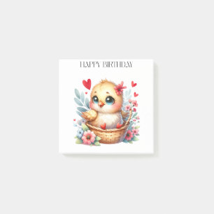 Cute Birthday Chick. Post-it Notes