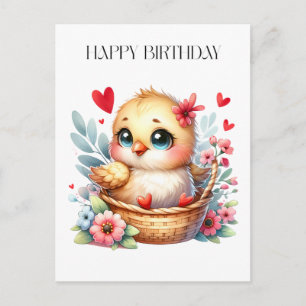 Cute Birthday Chick. Postcard