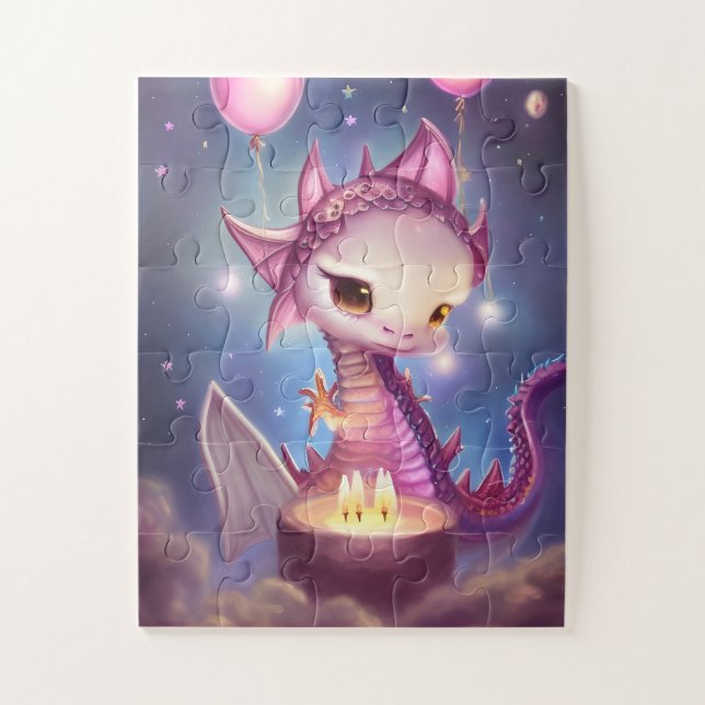 Cute Birthday Dargon  Jigsaw Puzzle (Vertical)