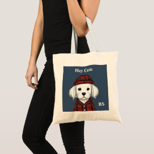 Cute birthday dog in scottish Disguise Tote Bag