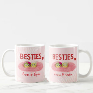 Cute Birthday Gift for Friend Pink Funny Custom Coffee Mug