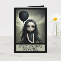 Cute birthday girl with balloon customizable