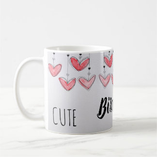 Cute Birthday girl with watercolor heart Coffee Mug
