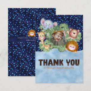 Cute birthday themes thank you card