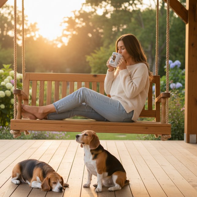 Cute Black and Browns Beagle Love Coffee Mug (Creator Uploaded)
