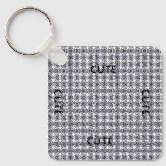 CUTE_ BLACK AND DARK GRAY KEYCHAIN