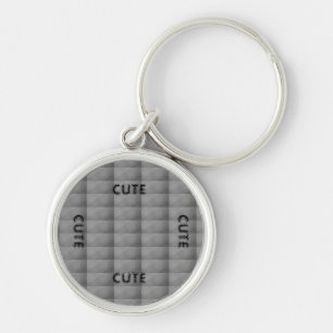 CUTE_ BLACK AND DEEP GRAY  KEYCHAIN