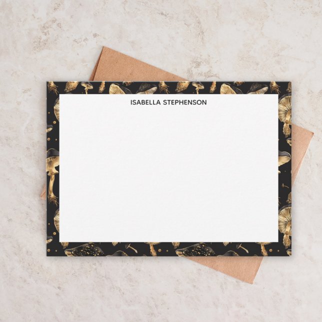 Cute Black and Gold Pattern Personalized Card (Creator Uploaded)