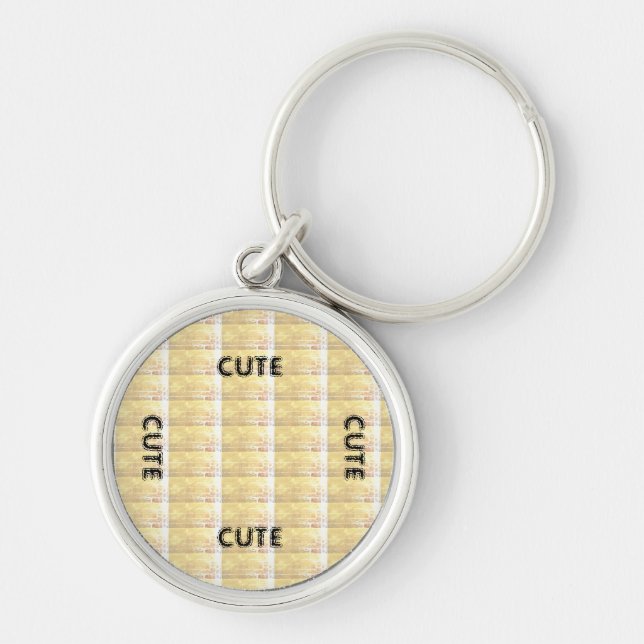 CUTE_ BLACK AND LIGHT YELLOW  KEYCHAIN (Front)