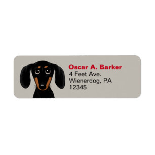 Cute Black and Tan Dachshund Return Address