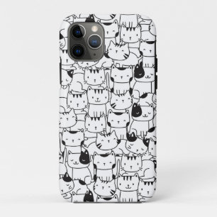 Cute Black And White Cats iPhone 11 Pro Case