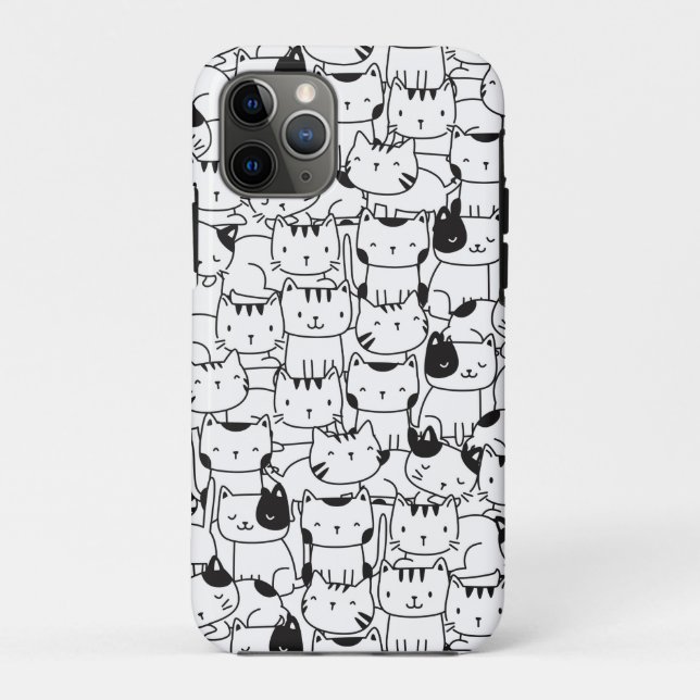 Cute Black And White Cats Case-Mate iPhone Case (Back)