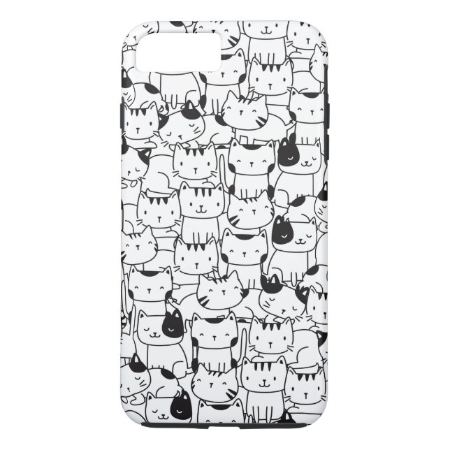 Cute Black And White Cats Case-Mate iPhone Case (Back)