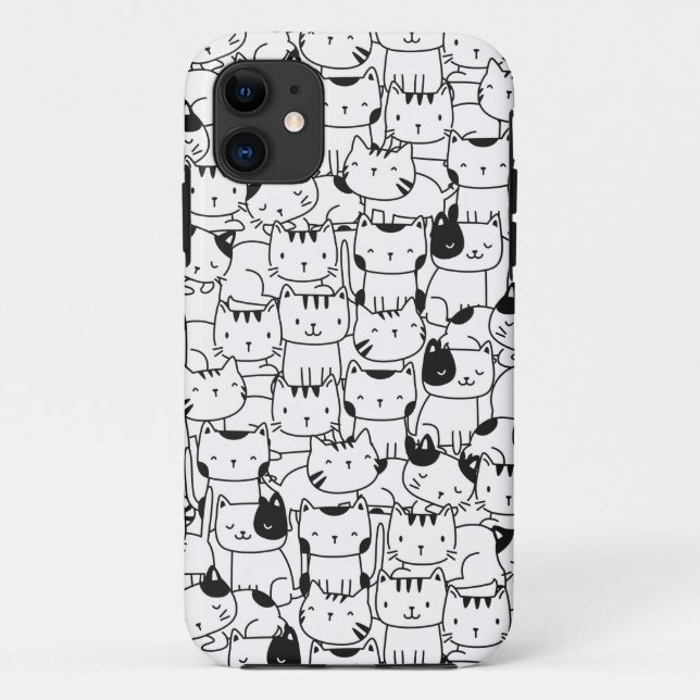 Cute Black And White Cats Case-Mate iPhone Case (Back)