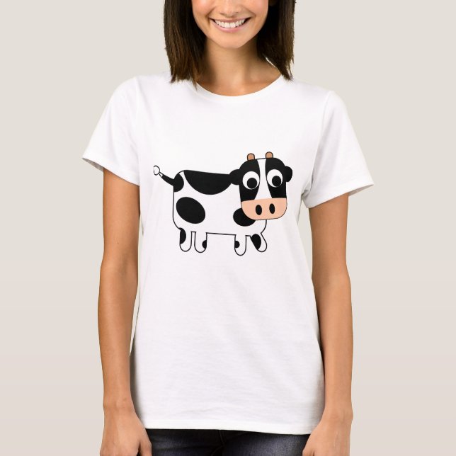 Cute black and white cow T-Shirt (Front)