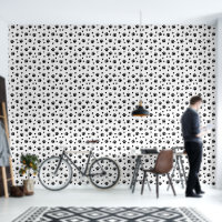 Cute Black and White Dog Paw Pattern
