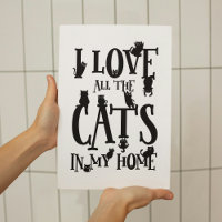 Cute Black and white I love all cats in my home
