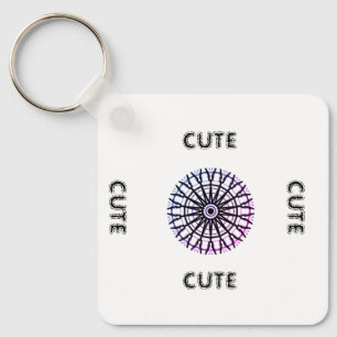 CUTE_ BLACK AND WHITE KEYCHAIN