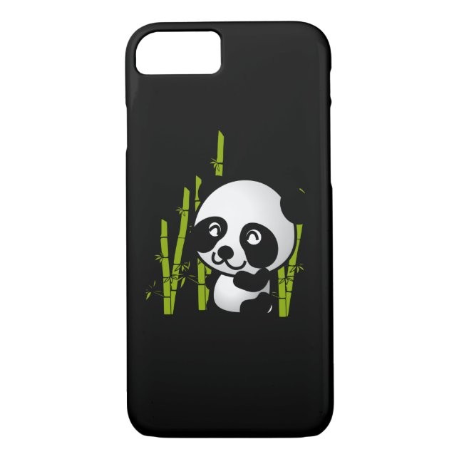 Cute black and white panda bear in a bamboo grove. Case-Mate iPhone case (Back)