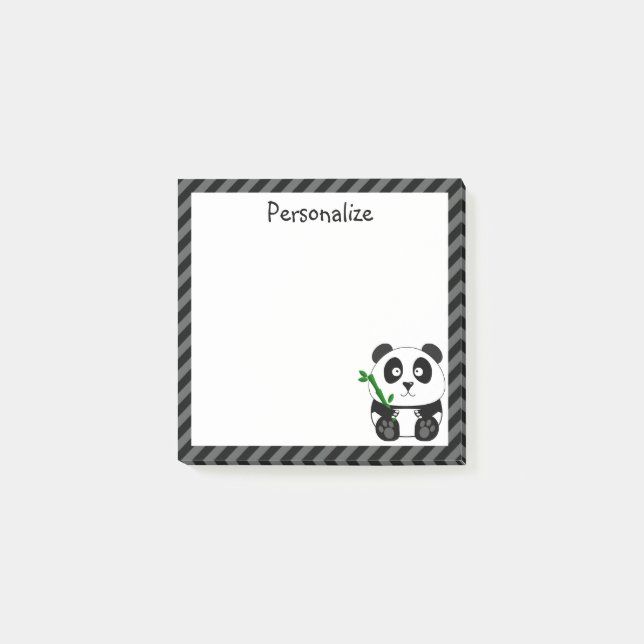 Cute Black And White Panda Post-it Notes (Front)