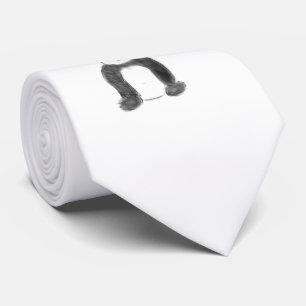 Cute black and white panda sketch tie