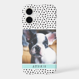Cute Black and White Splotches Pet Photo | Aqua