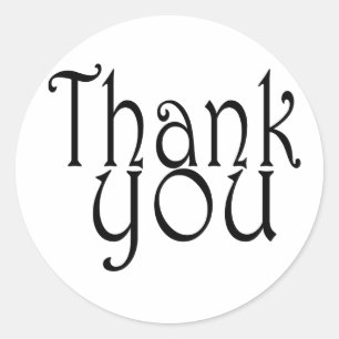 Cute Black And White Thank You Seals