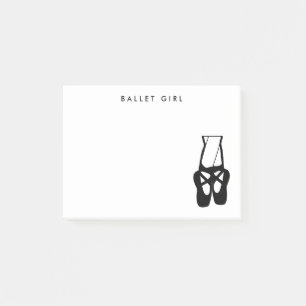 Cute Black Ballet Slippers En Pointe Post-it Notes