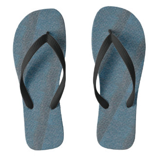 Cute Black Blue Modern Woman Flip Flops