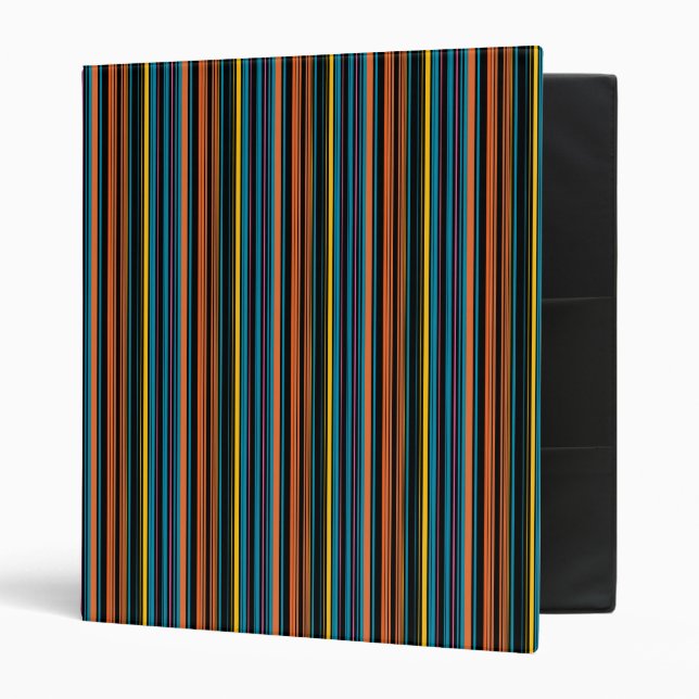 Cute black blue stripes binder (Front/Inside)
