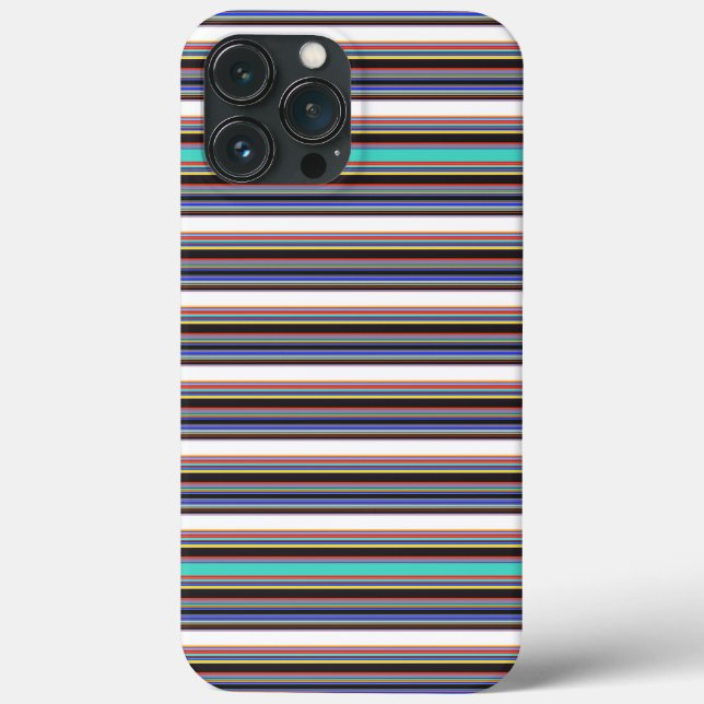Cute black blue stripes Case-Mate iPhone case (Back)
