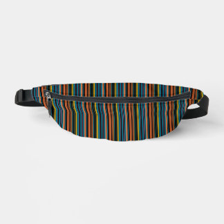 Cute black blue stripes fanny pack