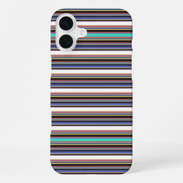 Cute black blue stripes iPhone case (Back)