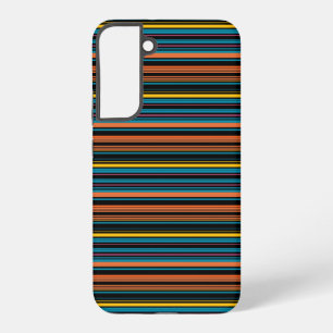 Cute black blue stripes samsung galaxy case