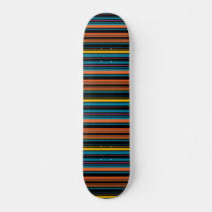 Cute black blue stripes skateboard