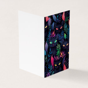 Cute Black Cat Card