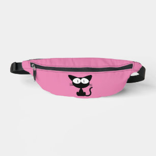 CUTE BLACK CAT FUNNY FANNY PACK