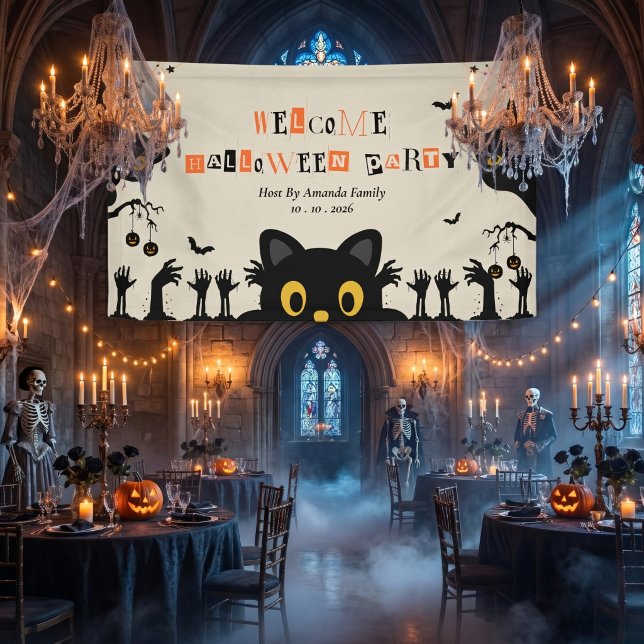Cute Black Cat Halloween Banner (Creator Uploaded)
